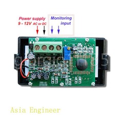 US Stock Blue LCD Digital AMP Current Meter Ammeter AC 100A Current Transformer