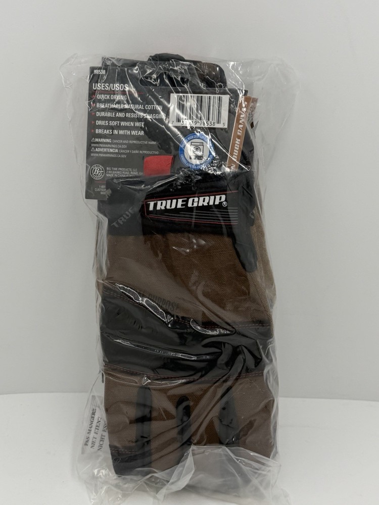 True Grip Duck Canvas Work Gloves XL Touchscreen 3 Pair Heavy Duty General Use