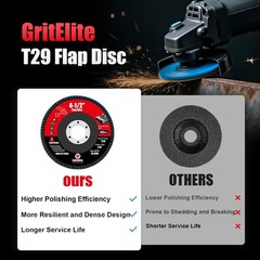 71878 60 Pack 4-1/2 Inch Flap Discs 40/60/80/120 Grit Type 29 7/8″ Arbor