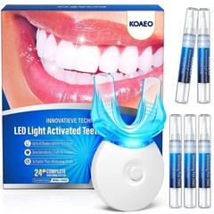 Teeth Whitening Kit: 3 Whitening Pens & 2 Desensitizing Pens + LED Light