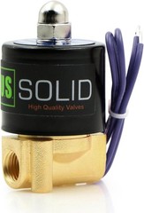 1/4″ Brass Electric Solenoid Valve – 12V DC, VITON Gasket, Direct Acting, Nor…
