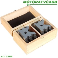 ALL-CARB Machinist V-Blocks 2-3/8″ × 2-3/4″ × 2″ Clamp Set Hardened Steel