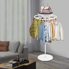 Iron Round Clothing Rack Rotatable Garment Clothes Display Rack Retail NEW