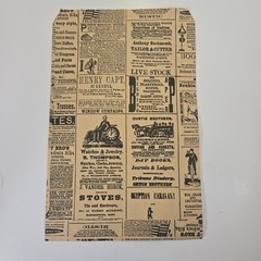 50 Qty. 6.5″ x 9.5″ Newsprint Vintage Catalog Design Paper Shopping Bags
