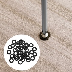 40Pcs M6 Black Flat Washer Carbon Steel Coating 12 millimeters,