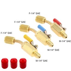 3PCS/Set Brass Air Conditioning Shut Valve Accessories For AC Charging Hoses