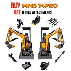 1.4Ton Mini Hydraulic Excavator With Swing Boom B&S EPA Engine Mini Digger