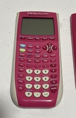 TI-84 Plus Silver Edition Pink Graphing Calculator Texas Instruments WORKS