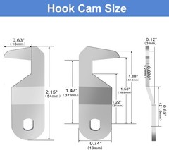 Harbor Freight Tool Cart Lock – Zinc Alloy (5/8 Inch 1 Pack-Black) – Hook Cam