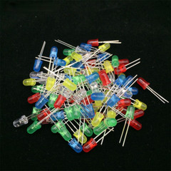 100pcs 5mm LED Diode Kit White Green Red Blue Yellow Orange Pink Purple Warm