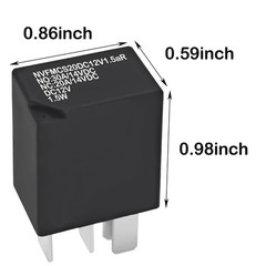 Relay NVFMCS20DC12V1.5aR Pack of 2 12VDC 5Pin Automotive Power Relay
