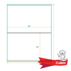 Premium 1100 Shipping Labels 8.5×5.5 Half Sheet Adhesive 2 Per Sheet 1000 Koala