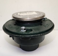 3″ NO-HUB FLOOR DRAIN WHIT 5″ ADJUSTABLE NIKALOY STRAINER WHIT 1/2″ TRAP PRIMER