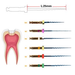 Dental NiTi Super Rotary Files Heat Activated for Endodontic Endo Motor 25mm USA