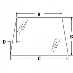 Cab Glass – Windshield fits Case 580C 580C CG6120