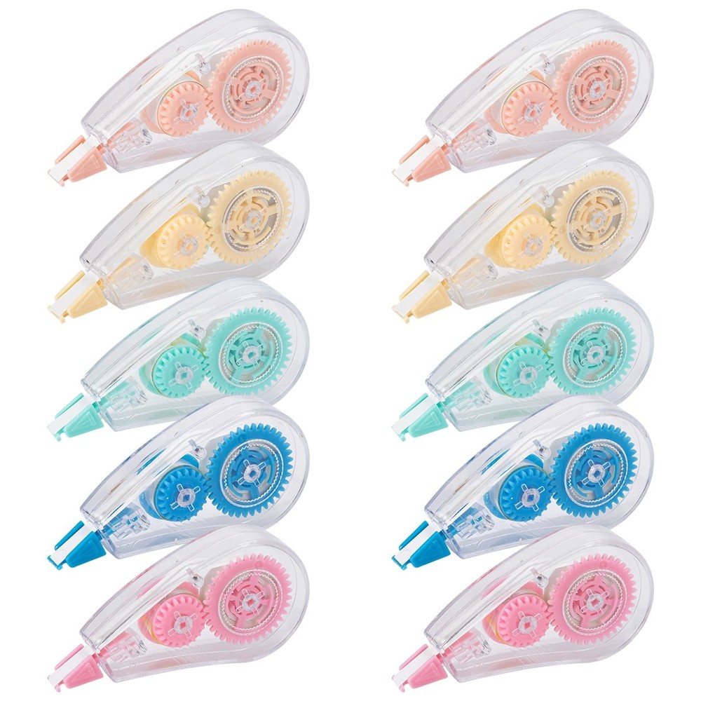 Huiruso 10 Pack White Out Correction Pink Or Blue Yellow Red Green