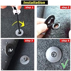 10pcs Universal Car Floor Mat Clips, Anti-Skid Retention Holders for Carpet Fast