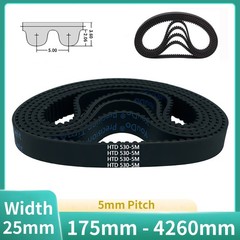 5M Series HTD Timing Belt Arc Teeth 5mm Pitch 25mm Belt Wide Rubber Drive Belt