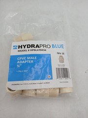HYDRAPRO BLUE HPBL470434 3/4 In CPVC Male Adapter Slip X MIP 10 Pack New