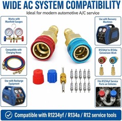 R1234yf Adapter & 1234yf Refrigerant Recharge Kit – R1234yf to R134a Adapter wit