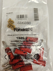 10X Pomona 1325-2 red stackable banana plugs – sealed original packaging