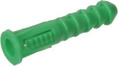 Ribbed Green Plastic Anchors #10-#12-#14 x 1.5″ With or Without #10x 1″ Screws