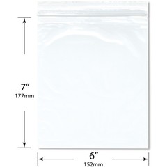Plymor 6″ x 7″, 2 Mil Zipper Reclosable Plastic Bags
