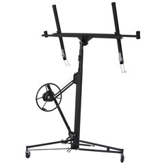 FOREOCELIV 11ft Drywall Lift Panel Hoist Jack Lifter 150 lbs Ceiling Wall Black