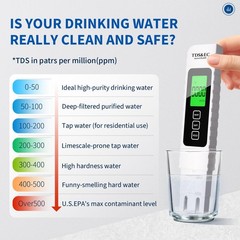 4 in 1 Digital Water Quality Tester – TDS/EC/Temperature（°C/°F）TDS white