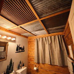 Salvaged Reclaim Corrugated Metal Sheet 2 x 2 Drop Ceiling Tile Barn Tin Rustic
