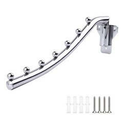 Folding Wall Mounted Clothes Hanger Rack, Stainless Steel Garment Hooks with …