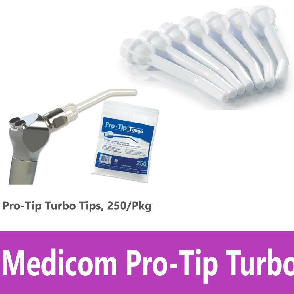 Dental MEDICOM Pro-Tip Turbo Air/ Water Syringe Tips, 250/bg, Medicom #1007072