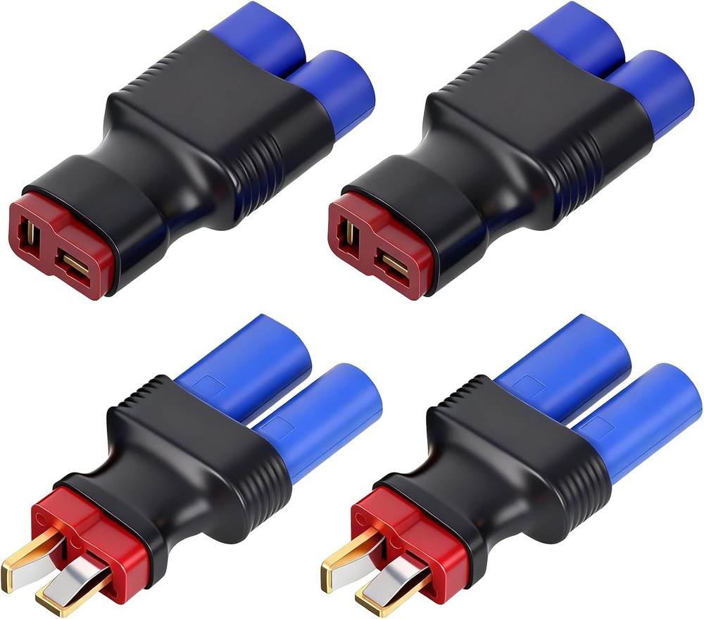 2Pairs EC5 to Deans T Adapter Male Female Connector Plug Set Compatible with Arr