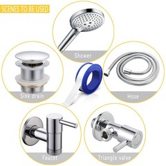 VOTMELL 4 Rolls 1/2 Inch(W) X 520 Inches(L) Teflon Plumbers Tape,Pipe Sealing &