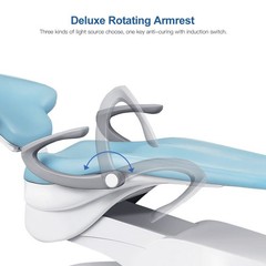 Dental Unit Chair Ergonomic DC Motor Computer Controlled Hard Leather with Stool