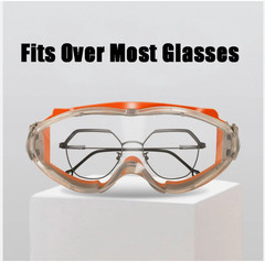 Safety Goggles Over Glasses Anti Fog Scratch Resistant Eye Protection Adjustable