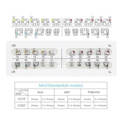 Dental Orthodontic Brackets Braces Standard Roth.022 Hooks 345 AZDENT
