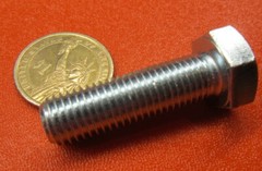 Tap Bolt, FT, 8.8 Zinc Plated Metric, M12 x 1.50 x 40 mm Length, 25 Pc