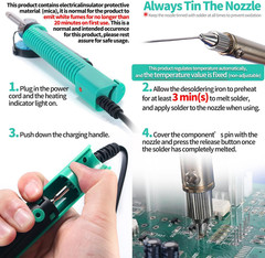 YIHUA 929D-V Electric Desoldering Soldering Iron Solder Sucker Desoldering Pump
