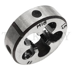 1 Set HSS M18x1.5mm Taper&Plug Tap&18×1.5mm Hexagon Die Metric Thread Right Hand