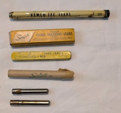 Vintage Lot Scripto & Vemco Tec Leads & Containers Thick & Thinline