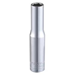 Westward 53Yr34 Westward 1/4 In Drive, 6Mm Hex Metric, Socket, 6 Points,