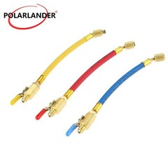1/4″ SAE AC Refrigeration Charging Hoses Color-Coded for R134A 3Pc R22 R12