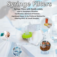 Nylon Syringe Filter 0.45μm Pore Size 25mm Diameter No Sterile Hydrophilic
