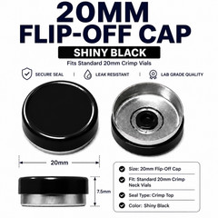 20mm Vial Flip Off Caps Aluminum Seals Assorted Colors 1000 Pack USA Seller