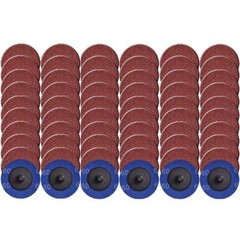 Quick Change Roll Lock Disc 50Pcs 60Grit 3 inch Sanding Discs for Surface Prep