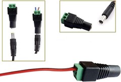 5.5mm x 2.1mm DC Barrel Jack Connector – 12V/5V-24V Adapter with Female Socke…