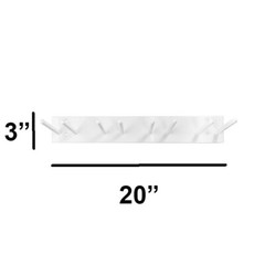 Wall Mounted Lead Apron Rack 8 Peg White Heavy Duty 20″ X-Ray Skirt Hanger