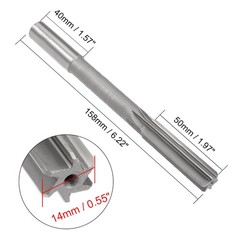 14mm Chucking Reamer HSS H7 6 Straight Flutes Machine Milling Cutter