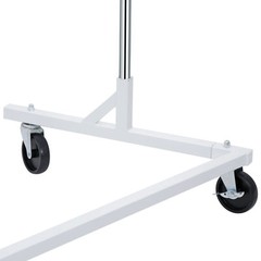 Heavy Duty Steel Clothes Rack Rolling Garment Z Clothing Rack W/Lockable Casters